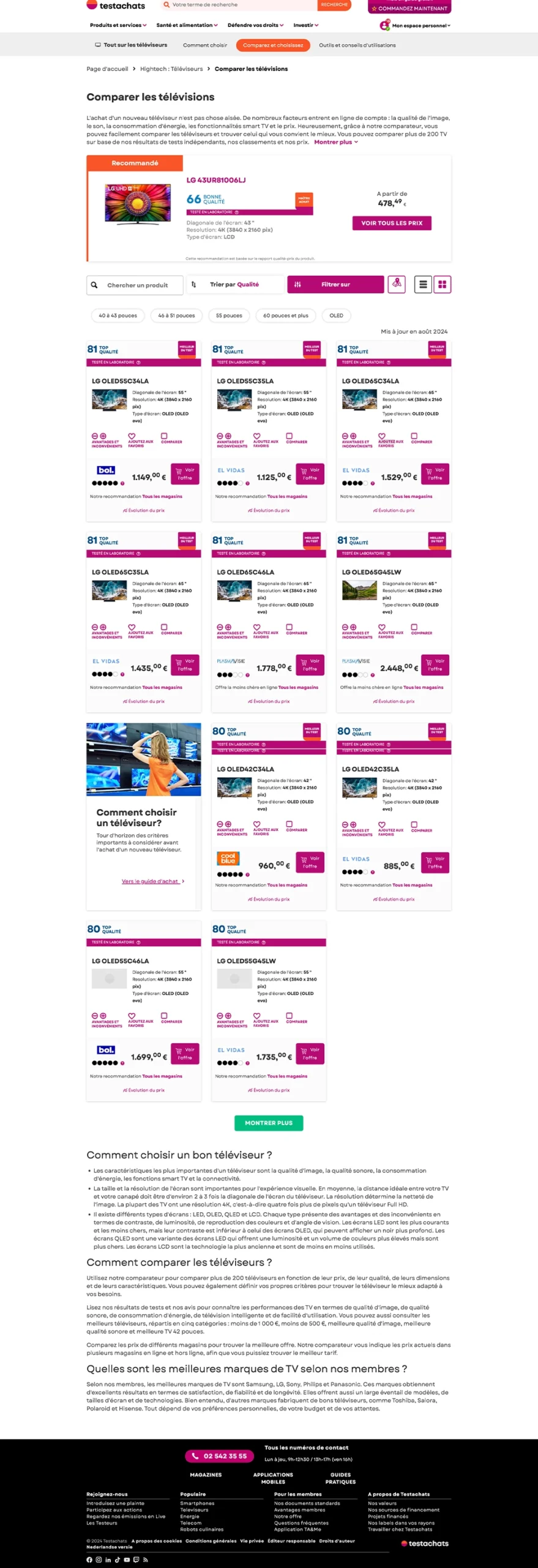 full lsit grid page test achat